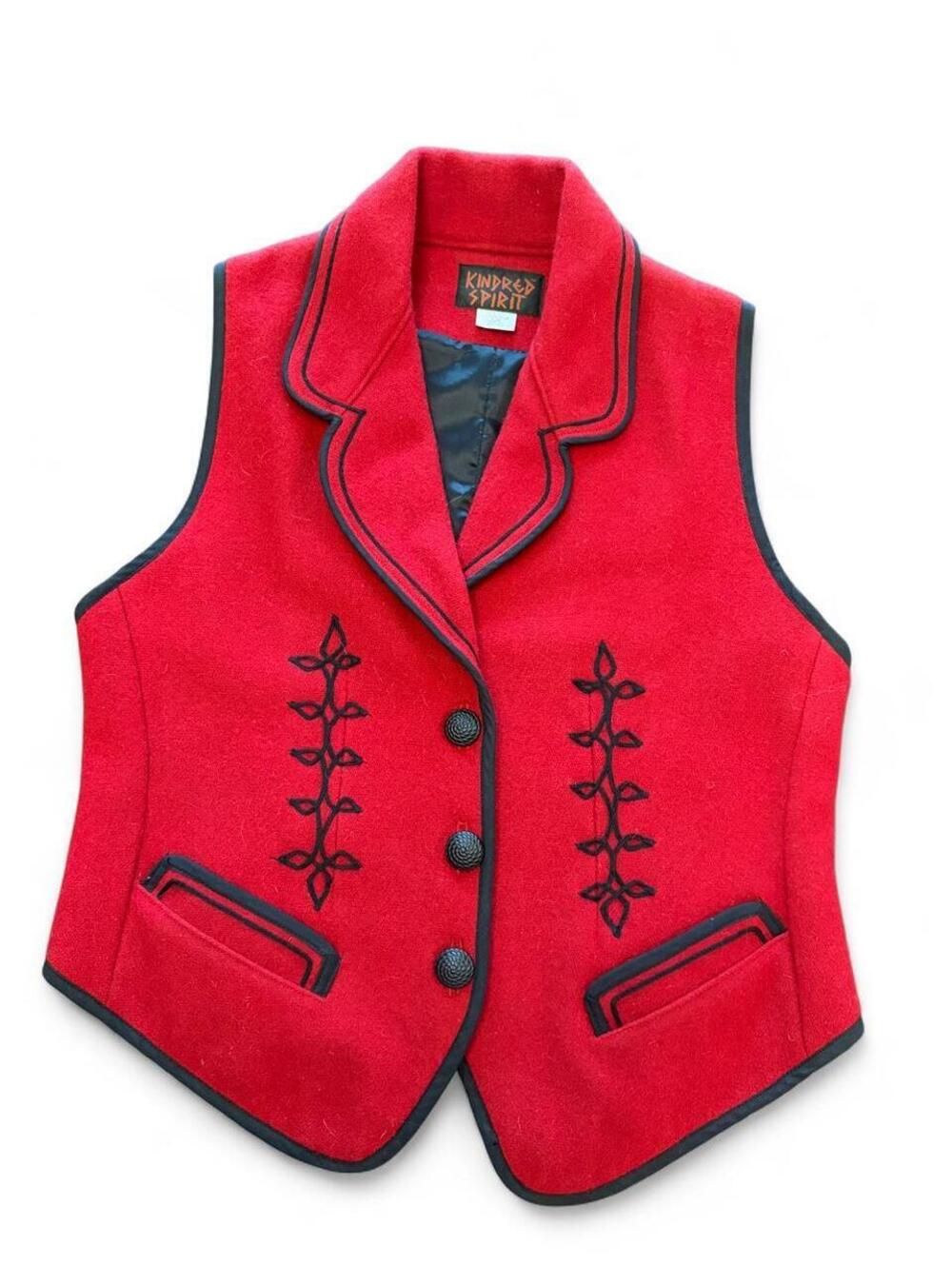 Vintage Kindred Spirit Vest 100% Wool
